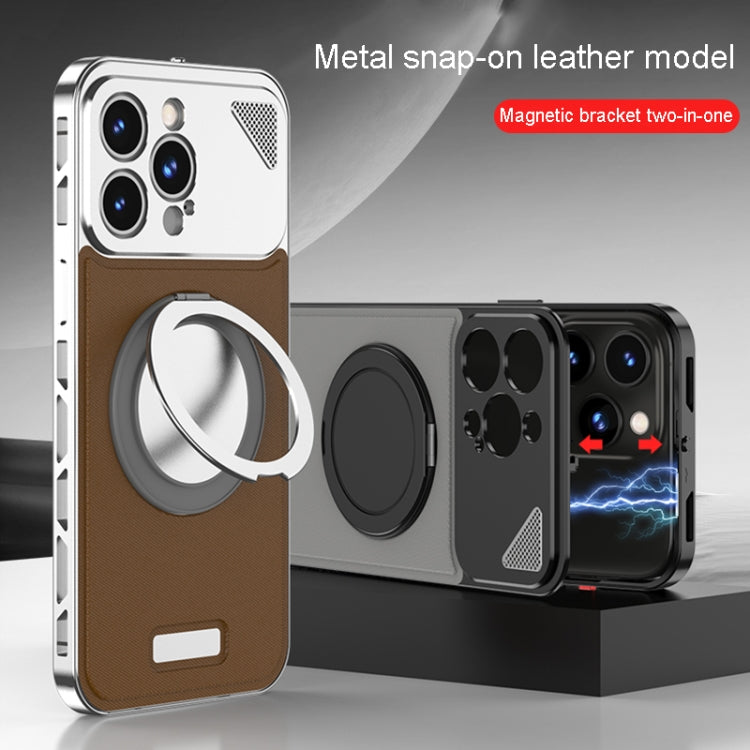 Metal Snap Buckle 360 Degree Rotating MagSafe Magnetic Holder Phone Case