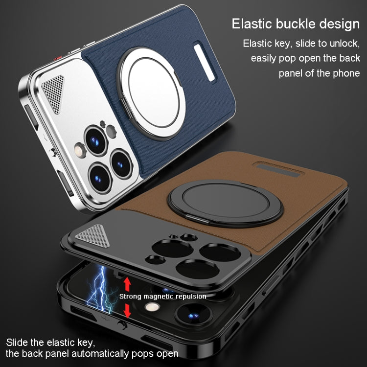 Metal Snap Buckle 360 Degree Rotating MagSafe Magnetic Holder Phone Case