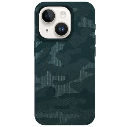 Camouflage Ice Feel Texture MagSafe PU Hybrid PC Phone Case