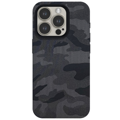 Camouflage Ice Feel Texture MagSafe PU Hybrid PC Phone Case