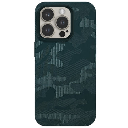 Camouflage Ice Feel Texture MagSafe PU Hybrid PC Phone Case