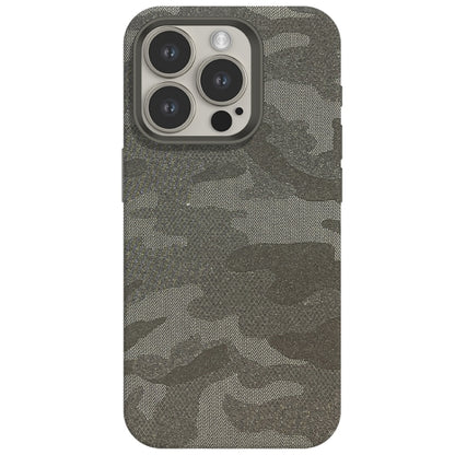 Camouflage Ice Feel Texture MagSafe PU Hybrid PC Phone Case