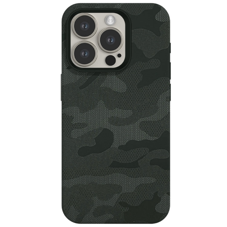 Camouflage Ice Feel Texture MagSafe PU Hybrid PC Phone Case