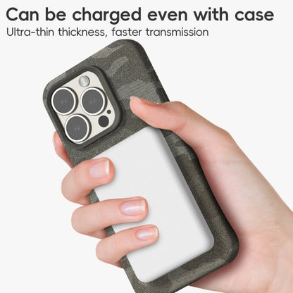 Camouflage Ice Feel Texture MagSafe PU Hybrid PC Phone Case