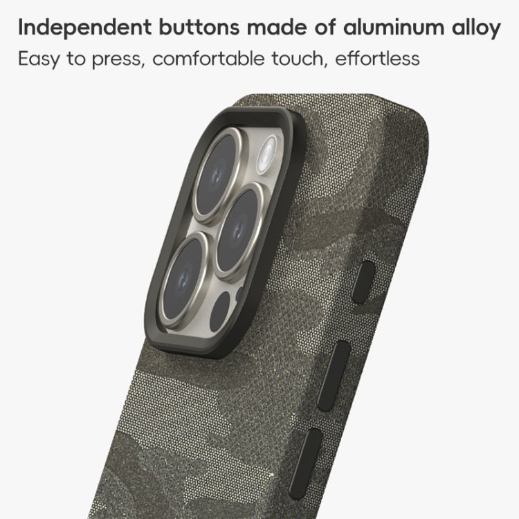 Camouflage Ice Feel Texture MagSafe PU Hybrid PC Phone Case
