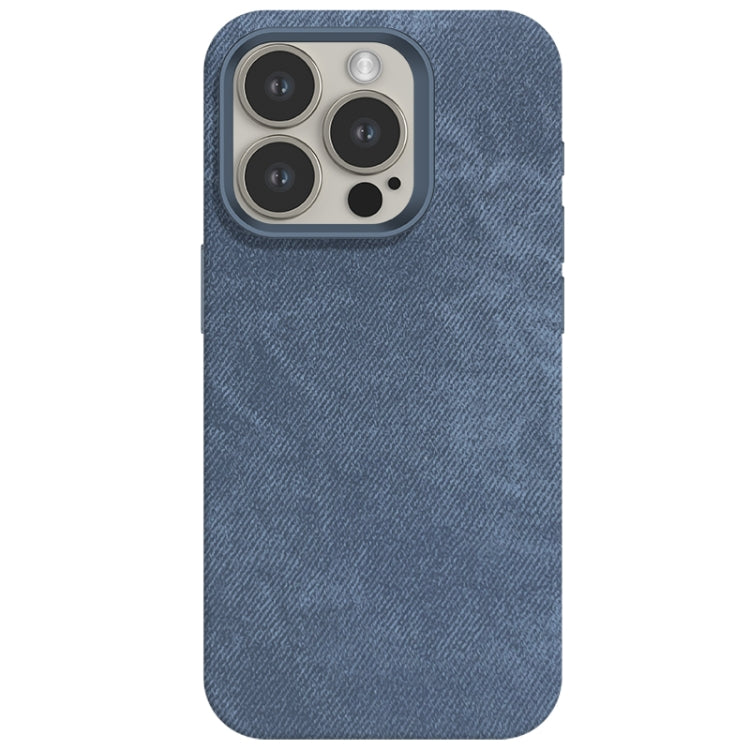 Skin Feel Denim Leather MagSafe Phone Case, For iPhone 15 Pro Max, For iPhone 15 Pro, For iPhone 15, For iPhone 14