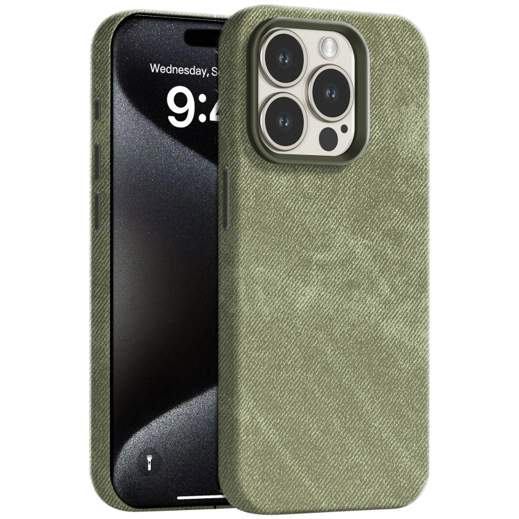 Skin Feel Denim Leather MagSafe Phone Case, For iPhone 15 Pro Max, For iPhone 15 Pro, For iPhone 15, For iPhone 14