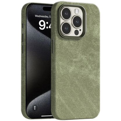 Skin Feel Denim Leather MagSafe Phone Case, For iPhone 15 Pro Max, For iPhone 15 Pro, For iPhone 15, For iPhone 14
