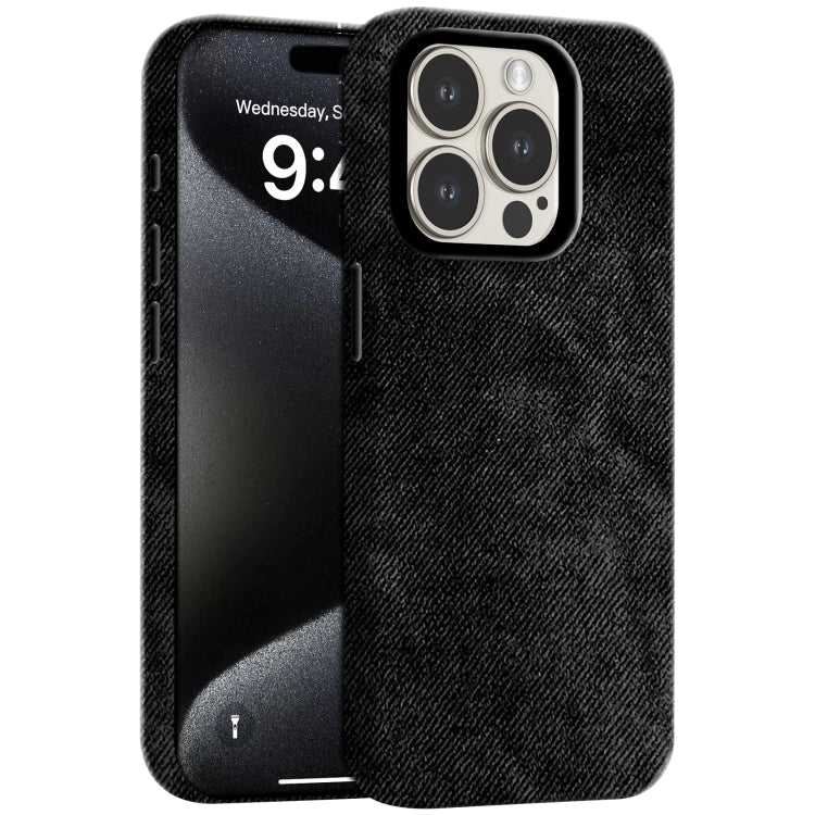 Skin Feel Denim Leather MagSafe Phone Case, For iPhone 15 Pro Max, For iPhone 15 Pro, For iPhone 15, For iPhone 14