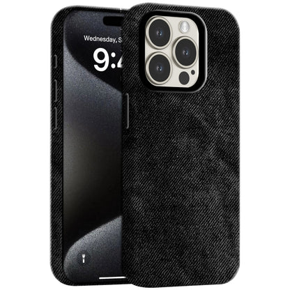 Skin Feel Denim Leather MagSafe Phone Case, For iPhone 15 Pro Max, For iPhone 15 Pro, For iPhone 15, For iPhone 14