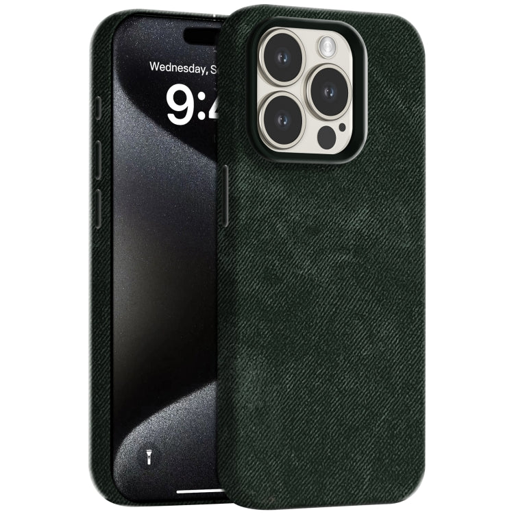 Skin Feel Denim Leather MagSafe Phone Case, For iPhone 15 Pro Max, For iPhone 15 Pro, For iPhone 15, For iPhone 14