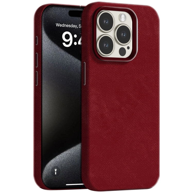 Skin Feel Denim Leather MagSafe Phone Case, For iPhone 15 Pro Max, For iPhone 15 Pro, For iPhone 15, For iPhone 14