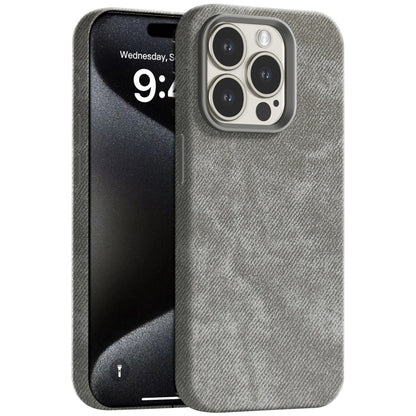 Skin Feel Denim Leather MagSafe Phone Case, For iPhone 15 Pro Max, For iPhone 15 Pro, For iPhone 15, For iPhone 14