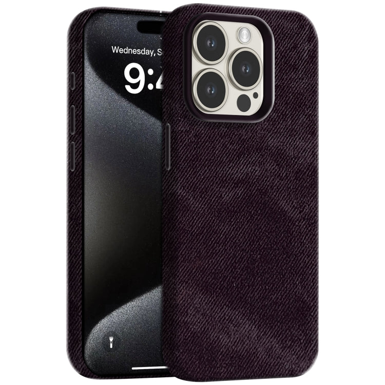 Skin Feel Denim Leather MagSafe Phone Case, For iPhone 15 Pro Max, For iPhone 15 Pro, For iPhone 15, For iPhone 14