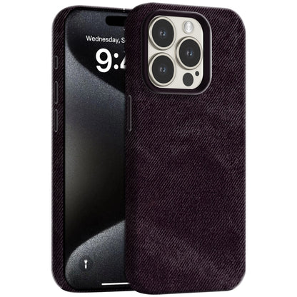 Skin Feel Denim Leather MagSafe Phone Case, For iPhone 15 Pro Max, For iPhone 15 Pro, For iPhone 15, For iPhone 14