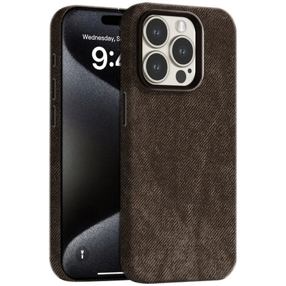 Skin Feel Denim Leather MagSafe Phone Case, For iPhone 15 Pro Max, For iPhone 15 Pro, For iPhone 15, For iPhone 14
