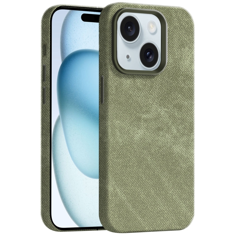 Skin Feel Denim Leather MagSafe Phone Case, For iPhone 15 Pro Max, For iPhone 15 Pro, For iPhone 15, For iPhone 14