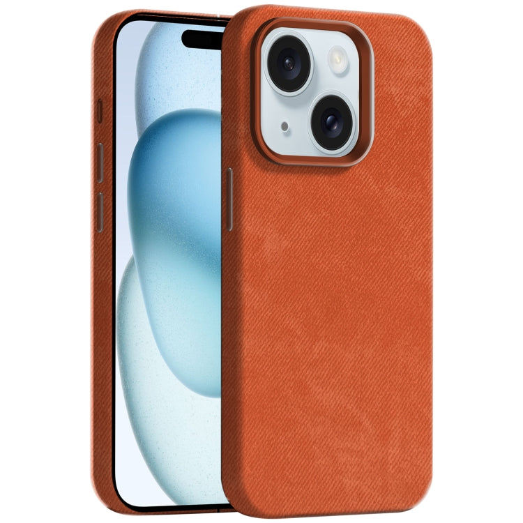 Skin Feel Denim Leather MagSafe Phone Case, For iPhone 15 Pro Max, For iPhone 15 Pro, For iPhone 15, For iPhone 14