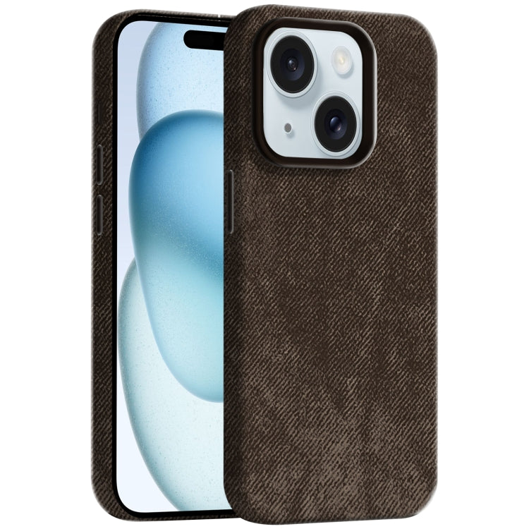 Skin Feel Denim Leather MagSafe Phone Case, For iPhone 15 Pro Max, For iPhone 15 Pro, For iPhone 15, For iPhone 14
