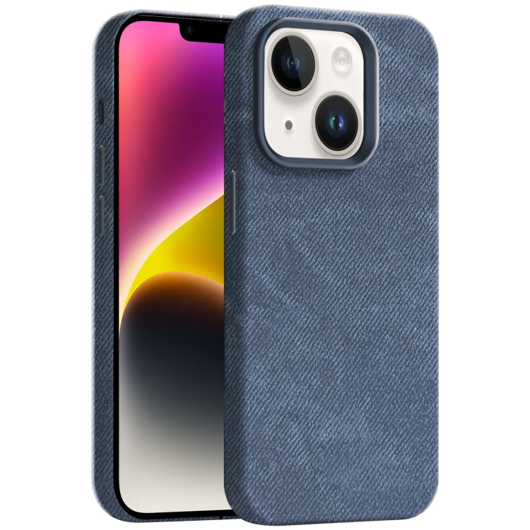 Skin Feel Denim Leather MagSafe Phone Case, For iPhone 15 Pro Max, For iPhone 15 Pro, For iPhone 15, For iPhone 14