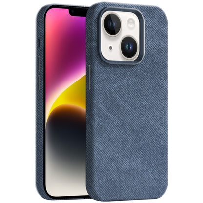 Skin Feel Denim Leather MagSafe Phone Case, For iPhone 15 Pro Max, For iPhone 15 Pro, For iPhone 15, For iPhone 14