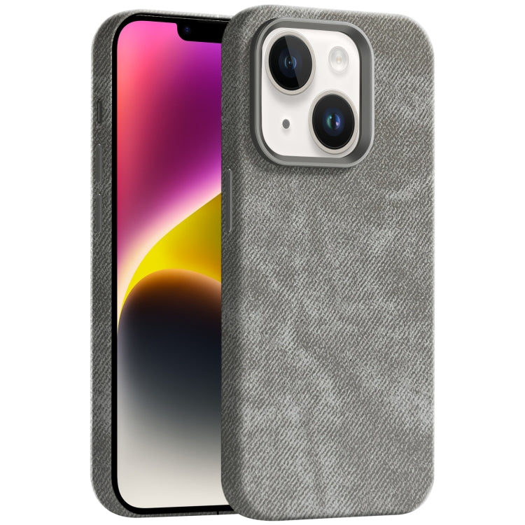 Skin Feel Denim Leather MagSafe Phone Case, For iPhone 15 Pro Max, For iPhone 15 Pro, For iPhone 15, For iPhone 14
