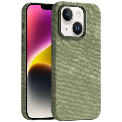 Skin Feel Denim Leather MagSafe Phone Case, For iPhone 15 Pro Max, For iPhone 15 Pro, For iPhone 15, For iPhone 14