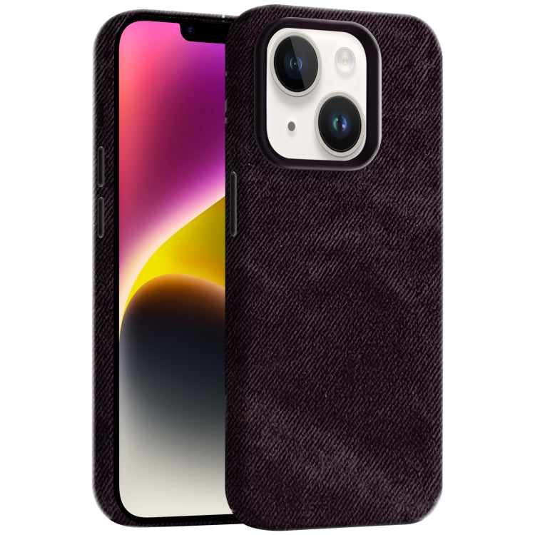 Skin Feel Denim Leather MagSafe Phone Case, For iPhone 15 Pro Max, For iPhone 15 Pro, For iPhone 15, For iPhone 14