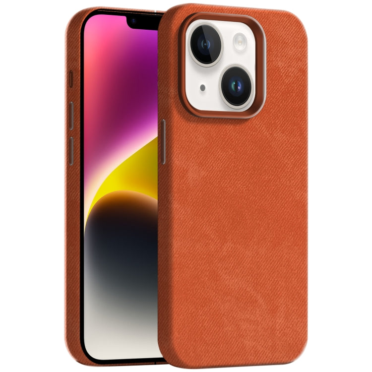 Skin Feel Denim Leather MagSafe Phone Case, For iPhone 15 Pro Max, For iPhone 15 Pro, For iPhone 15, For iPhone 14