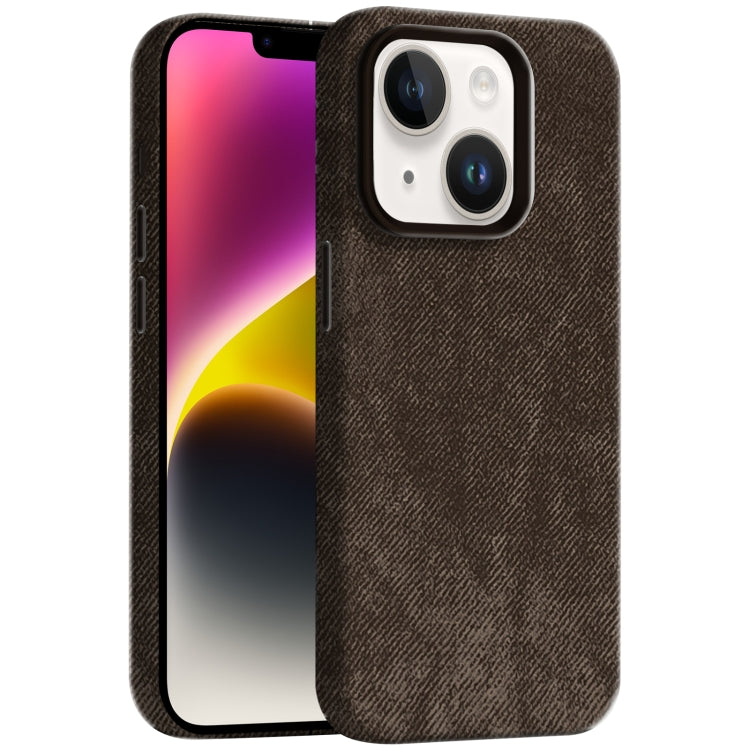 Skin Feel Denim Leather MagSafe Phone Case, For iPhone 15 Pro Max, For iPhone 15 Pro, For iPhone 15, For iPhone 14