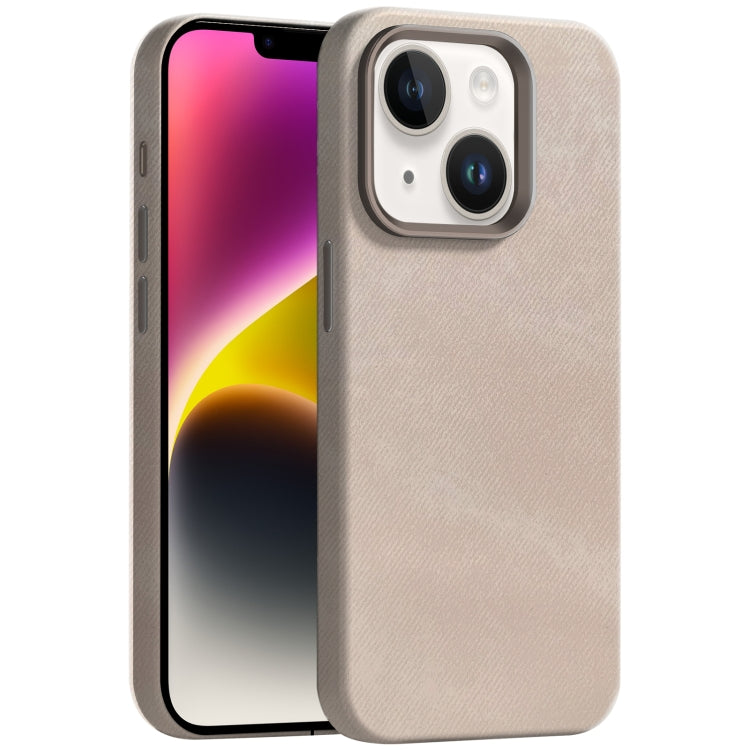Skin Feel Denim Leather MagSafe Phone Case, For iPhone 15 Pro Max, For iPhone 15 Pro, For iPhone 15, For iPhone 14