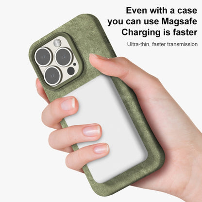 Skin Feel Denim Leather MagSafe Phone Case, For iPhone 15 Pro Max, For iPhone 15 Pro, For iPhone 15, For iPhone 14