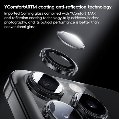 Benks King Kong Series Corning Single Metal Lens Protective Film, For iPhone 16 Plus, For iPhone 16