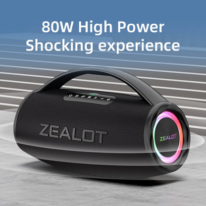 Zealot S97M 80W Outdoor Portable RGB Bluetooth Speaker with Dual Microphones