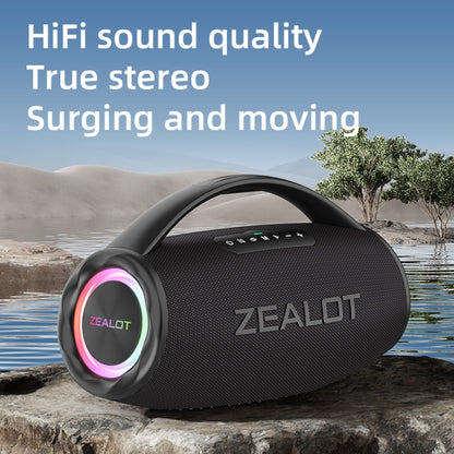 Zealot S97M 80W Outdoor Portable RGB Bluetooth Speaker with Dual Microphones