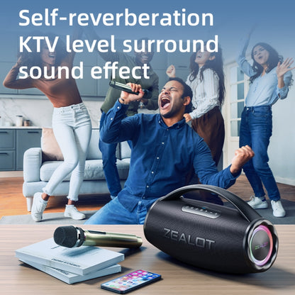 Zealot S97M 80W Outdoor Portable RGB Bluetooth Speaker with Dual Microphones