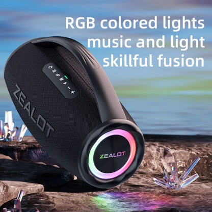 Zealot S97M 80W Outdoor Portable RGB Bluetooth Speaker with Dual Microphones