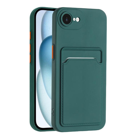 Skin Feel Card Contrast Color Button TPU Phone Case