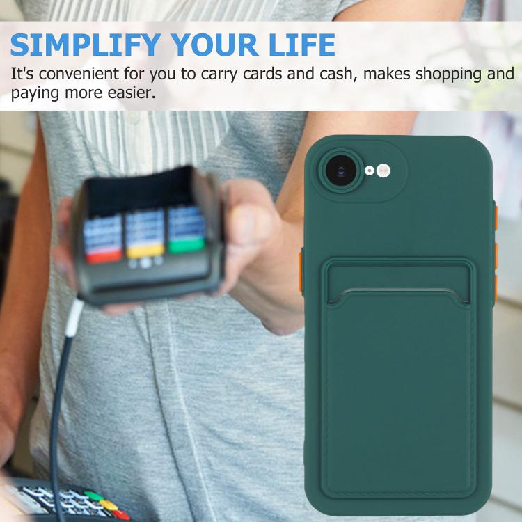 Skin Feel Card Contrast Color Button TPU Phone Case