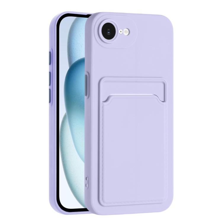 Skin Feel Card Contrast Color Button TPU Phone Case