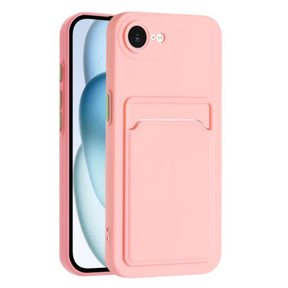 Skin Feel Card Contrast Color Button TPU Phone Case