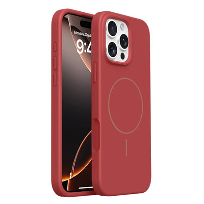 Integrated Button Liquid Silicone Phone MagSafe Case