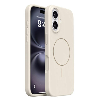 Integrated Button Liquid Silicone Phone MagSafe Case