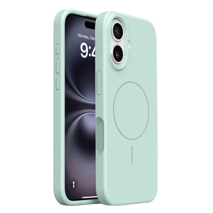 Integrated Button Liquid Silicone Phone MagSafe Case