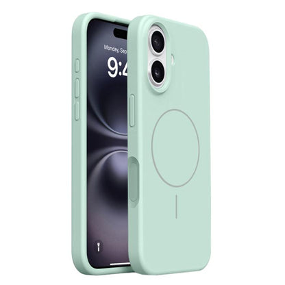 Integrated Button Liquid Silicone Phone MagSafe Case