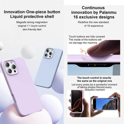 Integrated Button Liquid Silicone Phone MagSafe Case