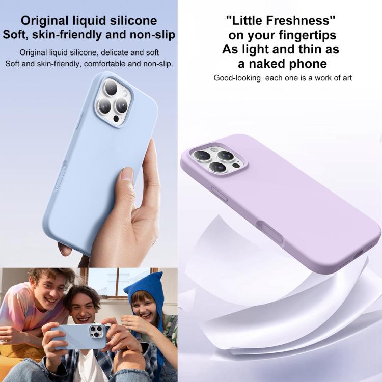 Integrated Button Liquid Silicone Phone MagSafe Case