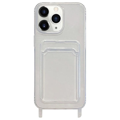 Transparent Card Slot TPU Phone Case with Lanyard Hole