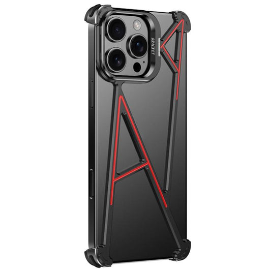 Four Corner Shockproof Lens Bracket Hollow Metal Phone Case