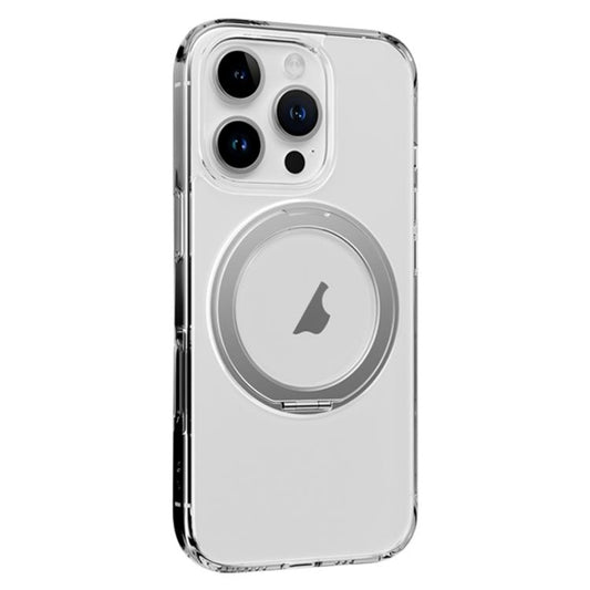ROCK JingDun Series Clear Rotating MagSafe Holder PC Hybrid TPU Phone Case